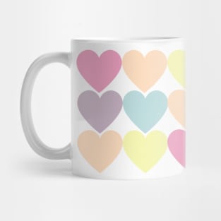 Pastel macron colourful heart pattern - Chillax Mug